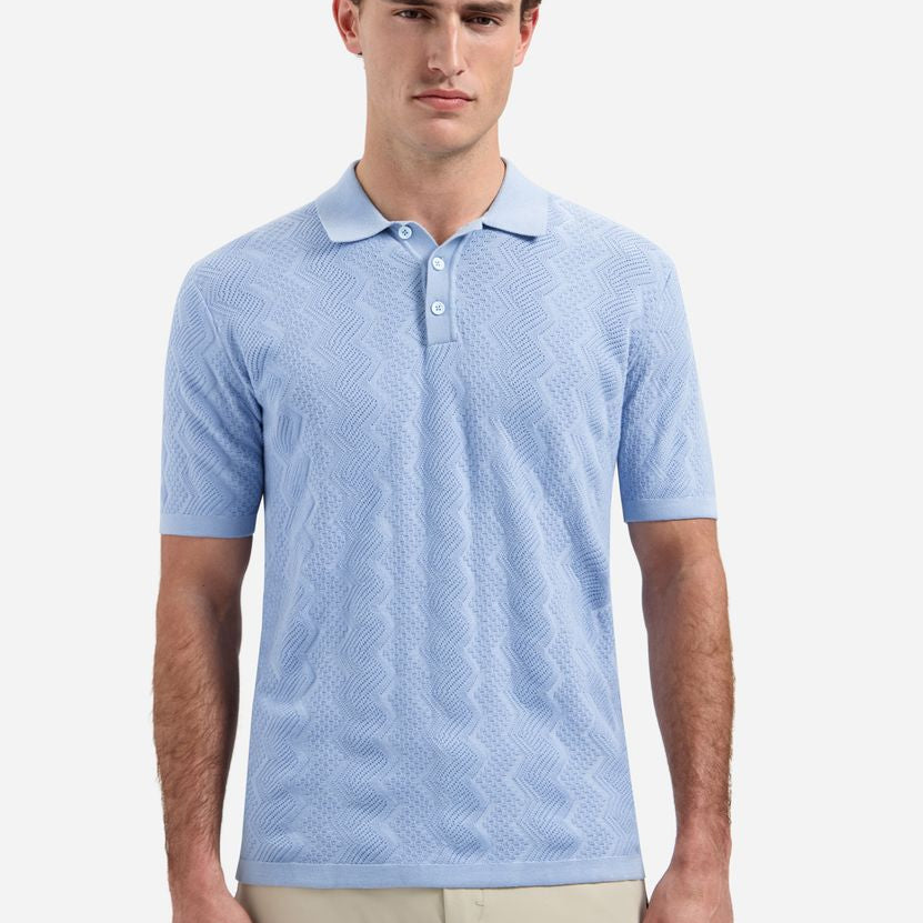 Pullover Short Sleeve Polo Relief