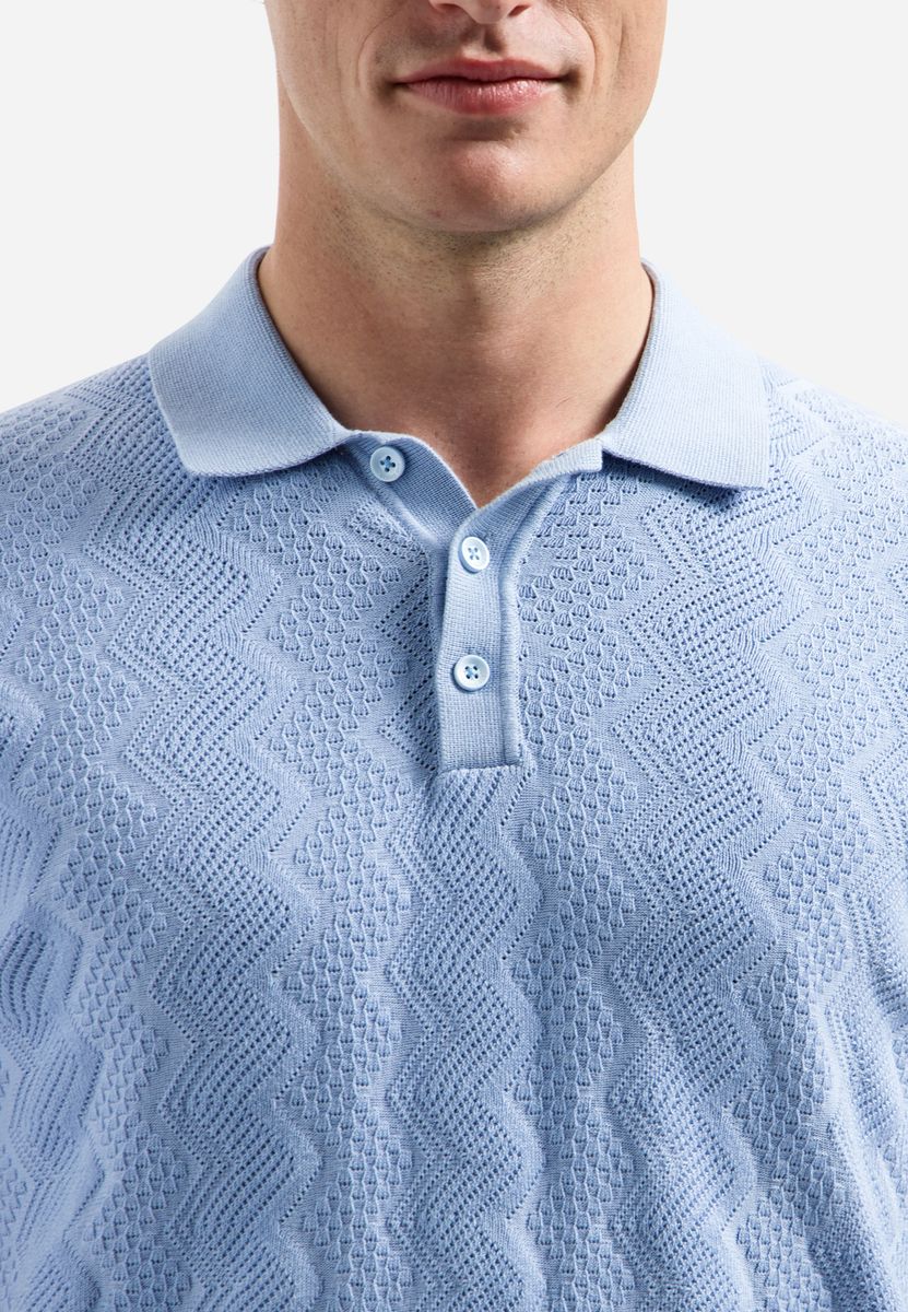 Pullover Short Sleeve Polo Relief