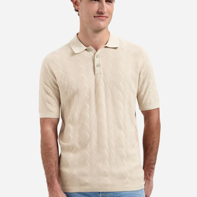 Pullover Short Sleeve Polo Relief