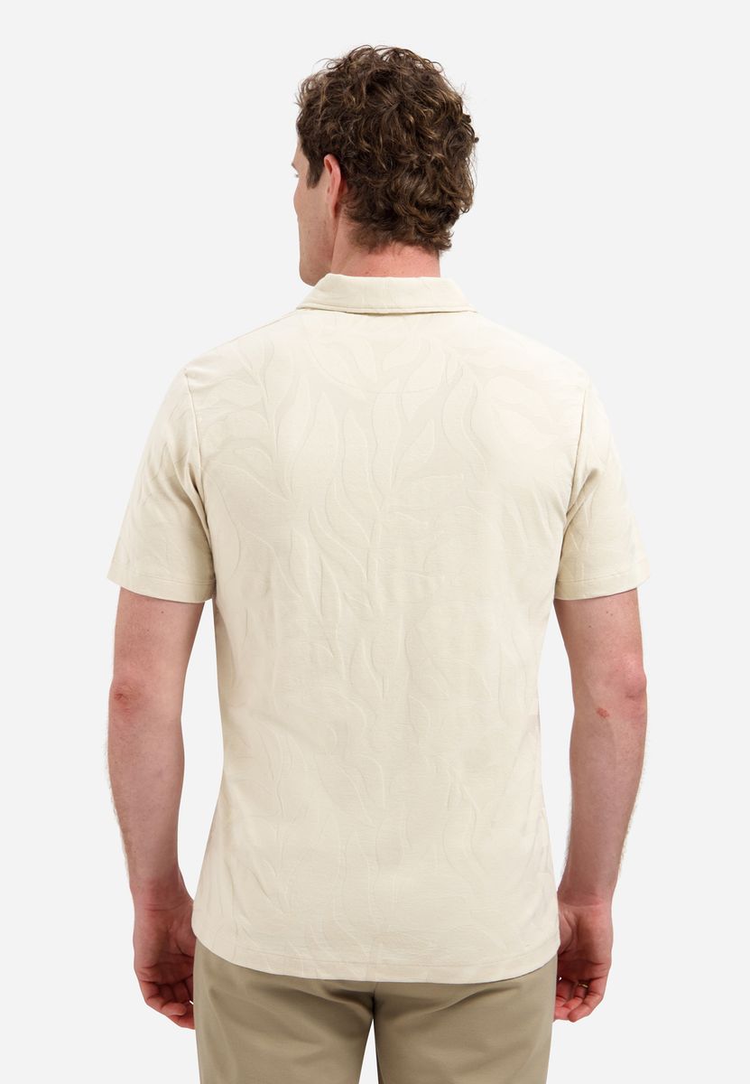 Polo Half Zip Short Sleeve Jacquard