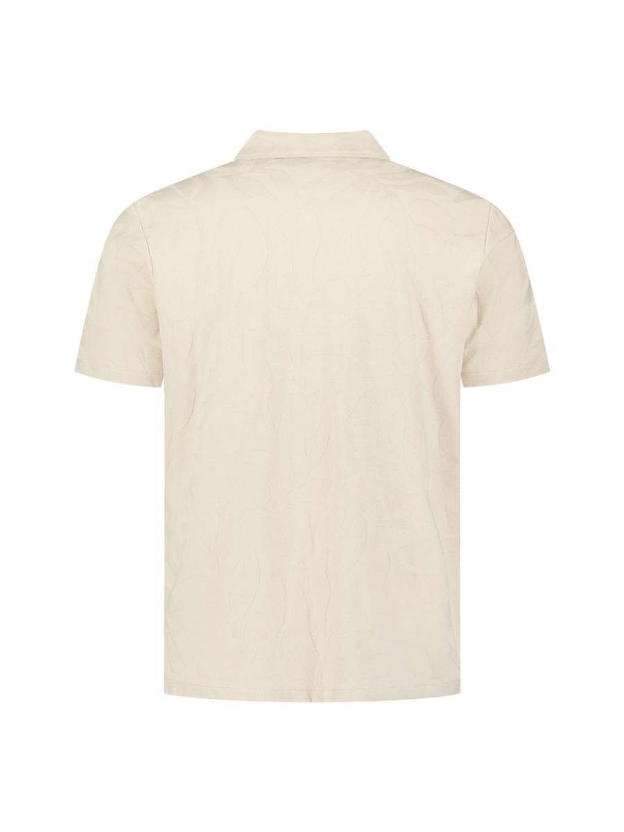 Polo Half Zip Short Sleeve Jacquard