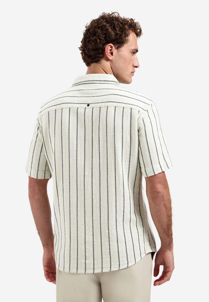 Shirt Short Sleeve Dobby 2Tone Stripe