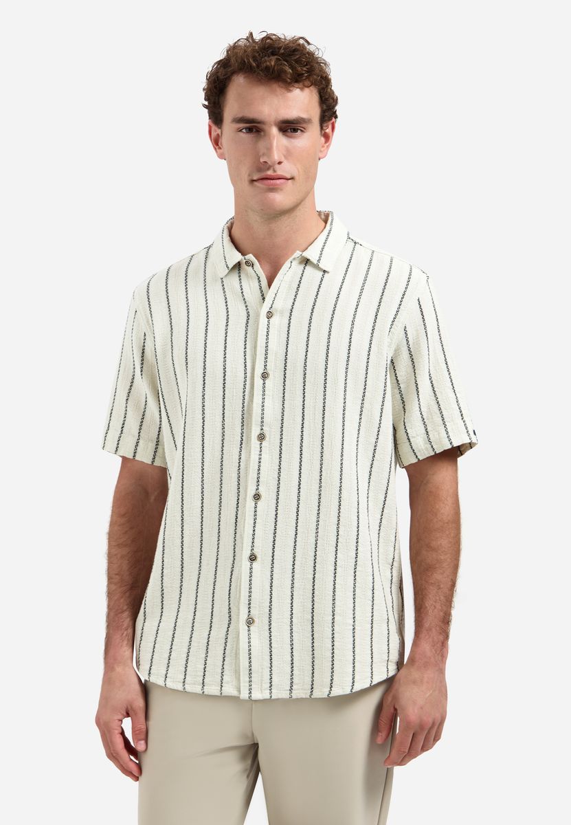 Shirt Short Sleeve Dobby 2Tone Stripe