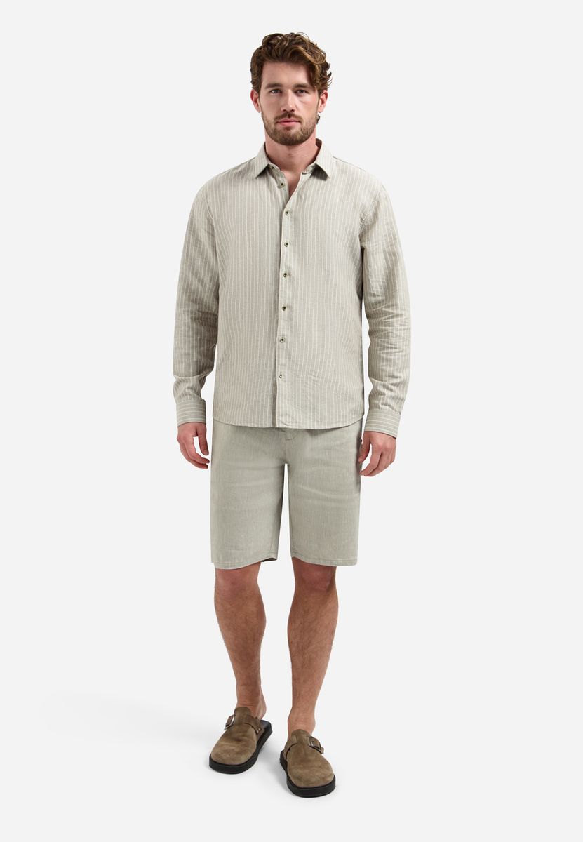 Short Chino With Linen