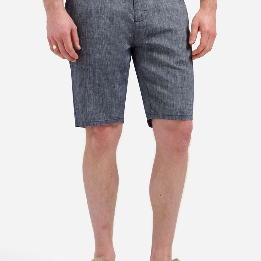 Short Chino With Linen