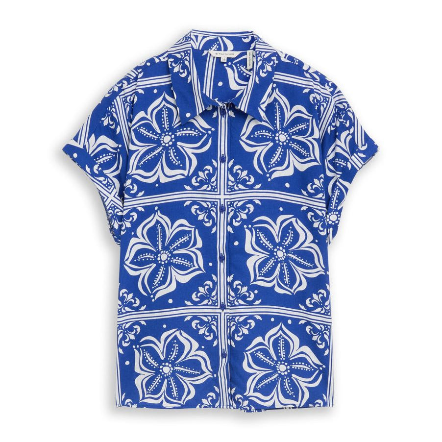 Loose Fit Bluse mit Leinenanteil