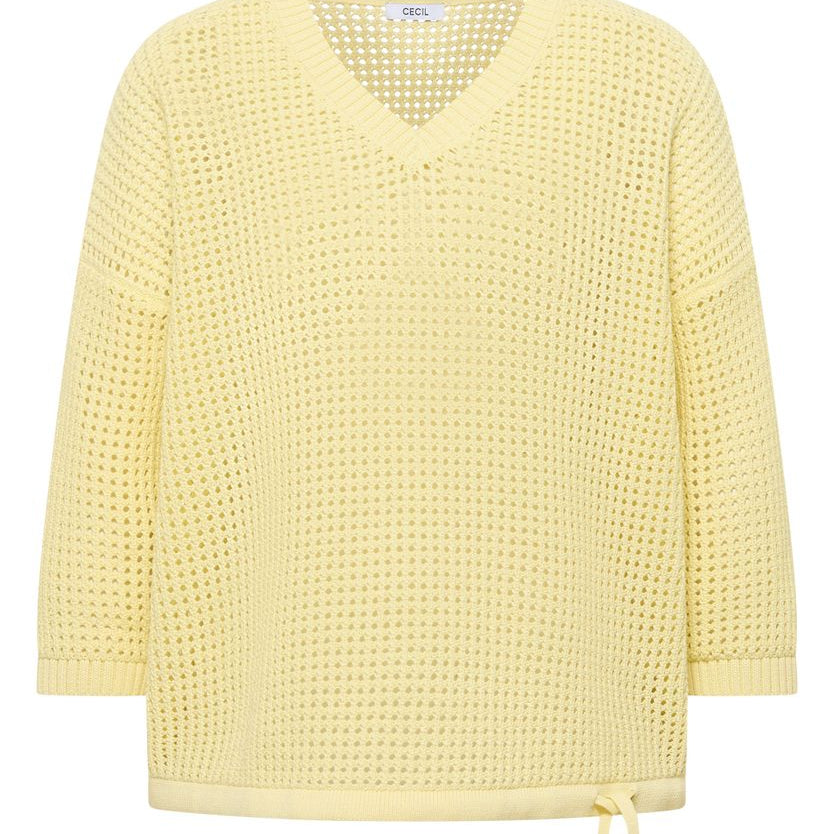 Kurzarm Pullover im Crochet-Look