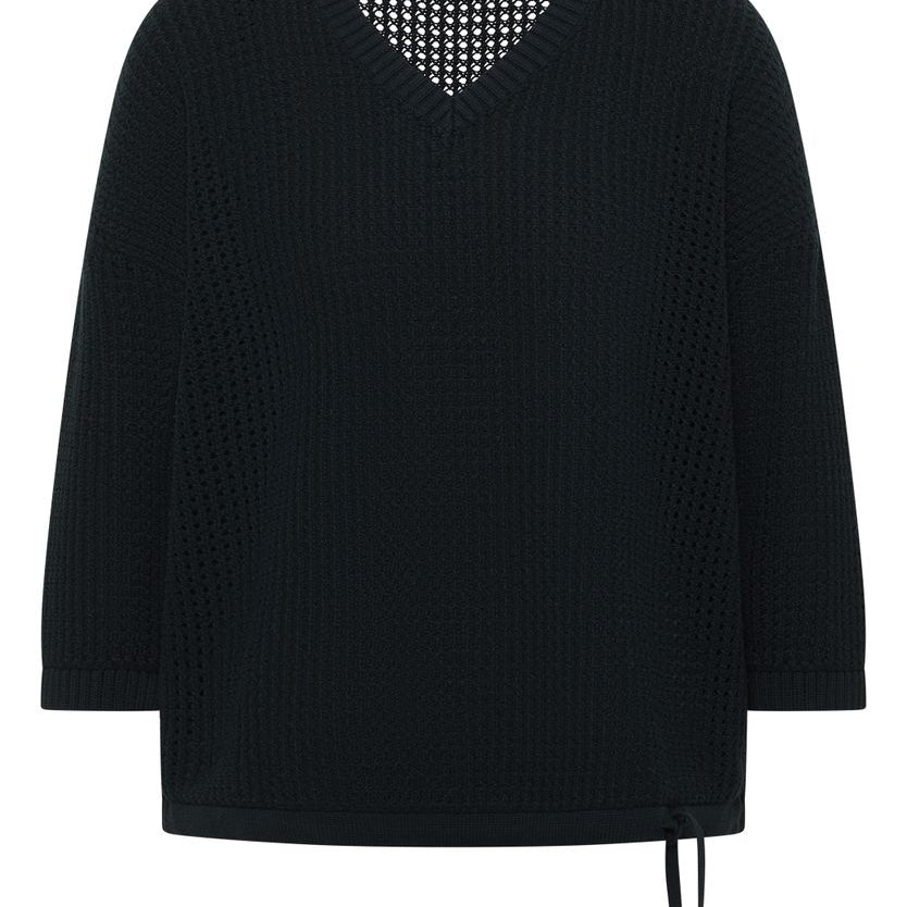 Kurzarm Pullover im Crochet-Look