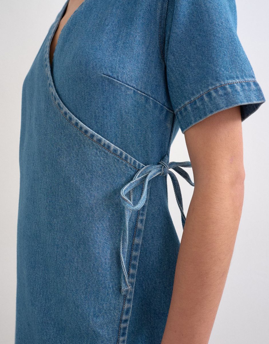 TSSOPHIE SS MINI DNM WRAP DRESS