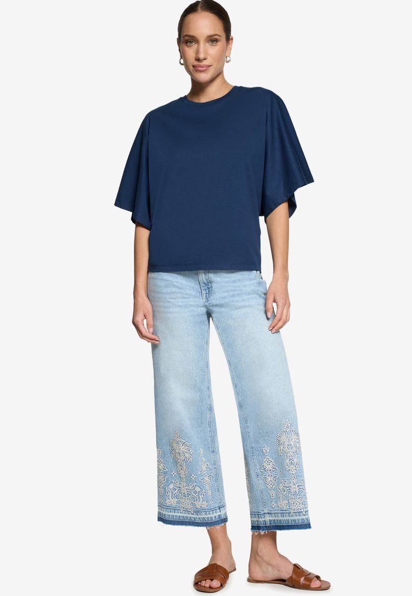 T-Shirt mit weiten Ärmeln