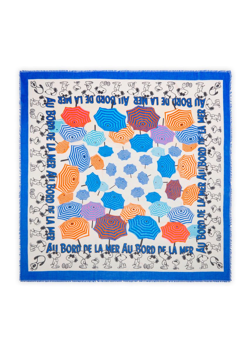 Leichtes Tuch aus Baumwolle mit Peanuts-Motiven und Schriftzug
