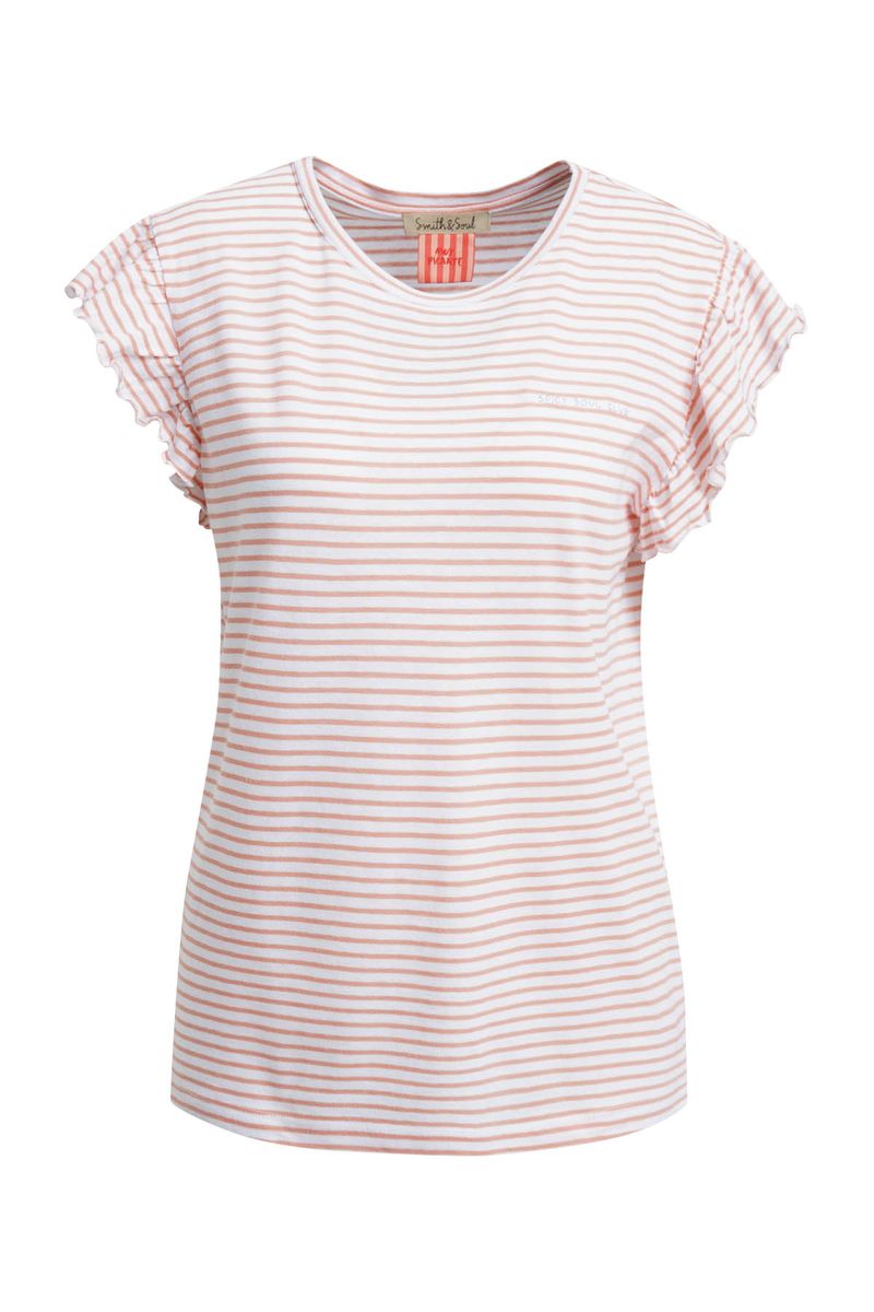 RELAXED T-SHIRT CAP SLEEVES STRIPED