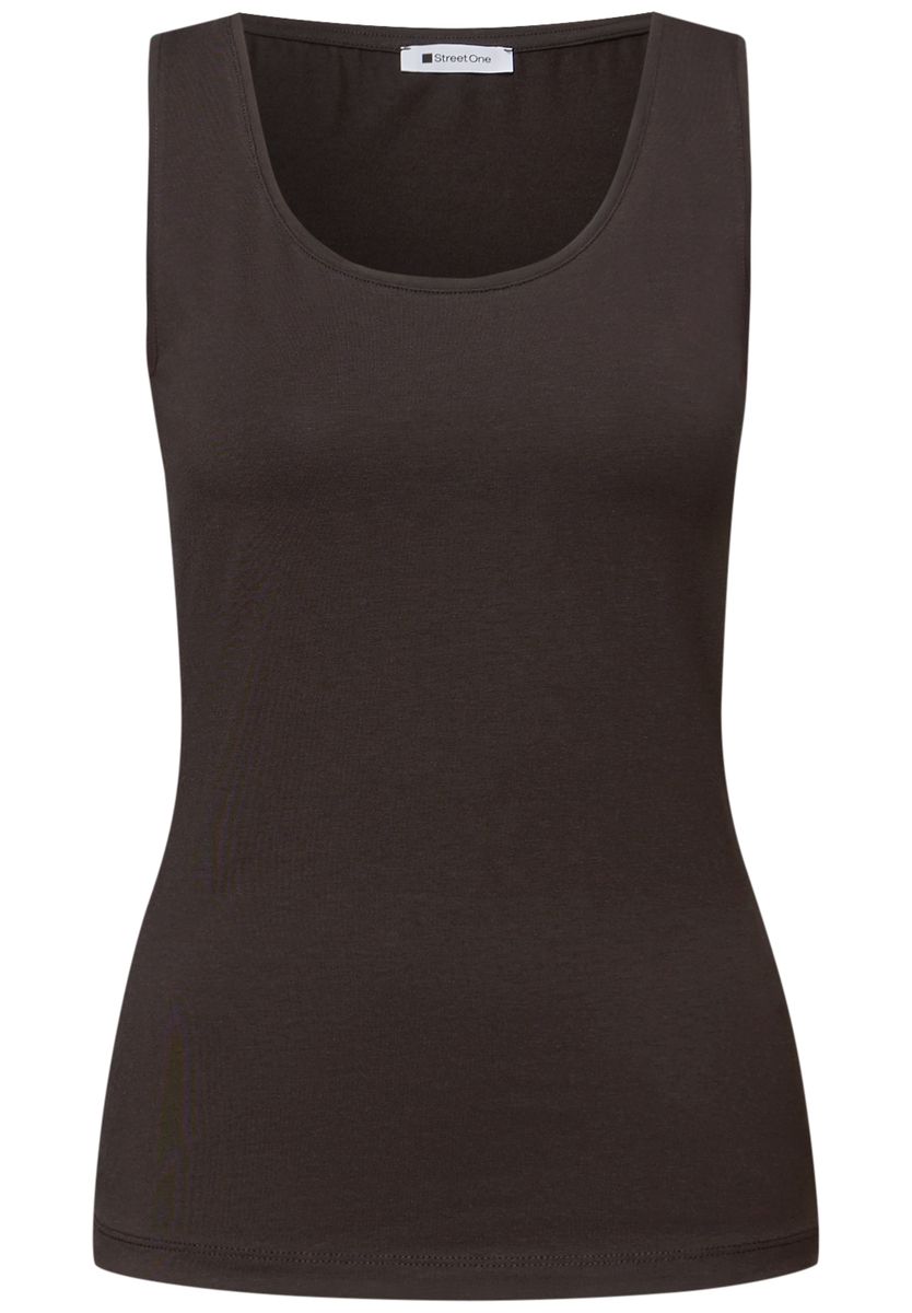 Basic Top mit Rundhals in Unifarbe