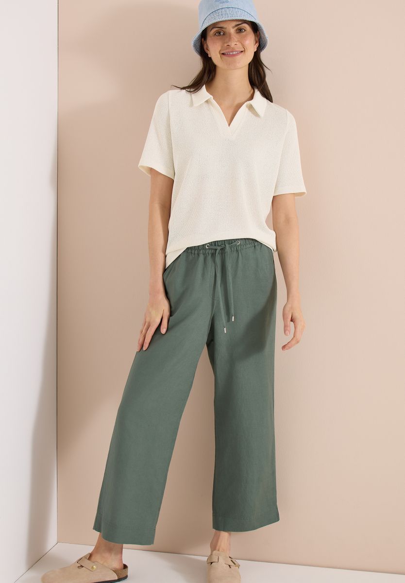 Kurzarm Poloshirt in Unifarbe