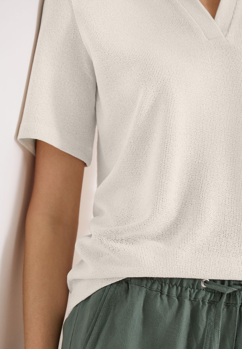 Kurzarm Poloshirt in Unifarbe