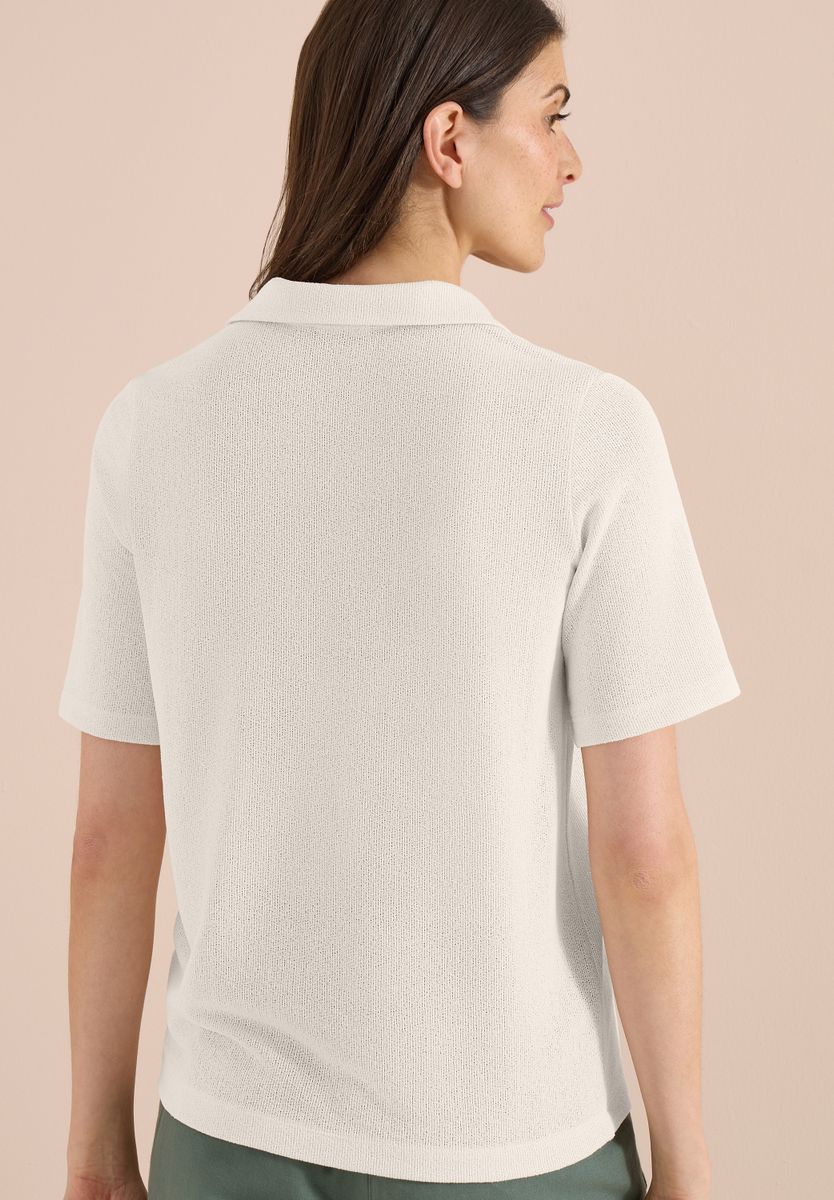Kurzarm Poloshirt in Unifarbe