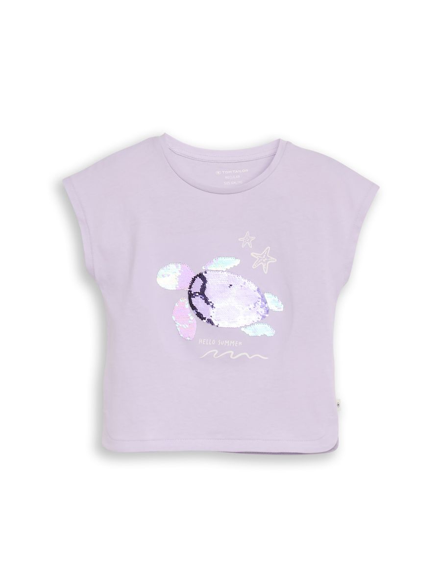 T-Shirt mit Wendepailletten