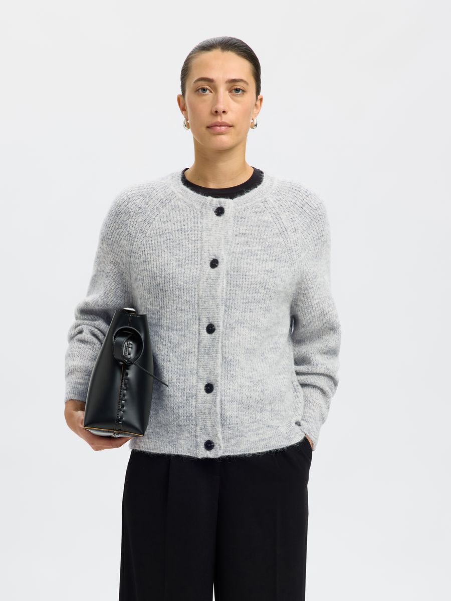 SLFLULU LS KNIT SHORT CARDIGAN NOOS