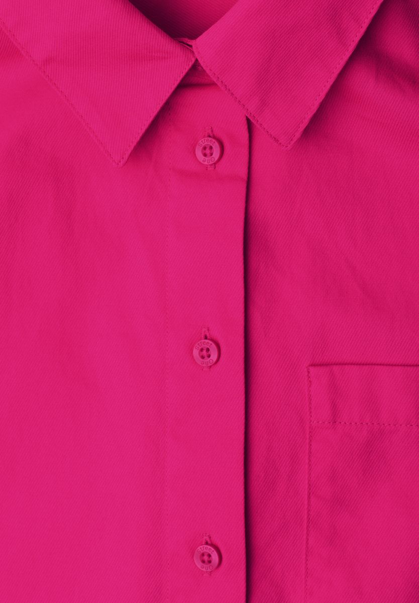 Langarm Bluse mit Hemdkragen aus Twill