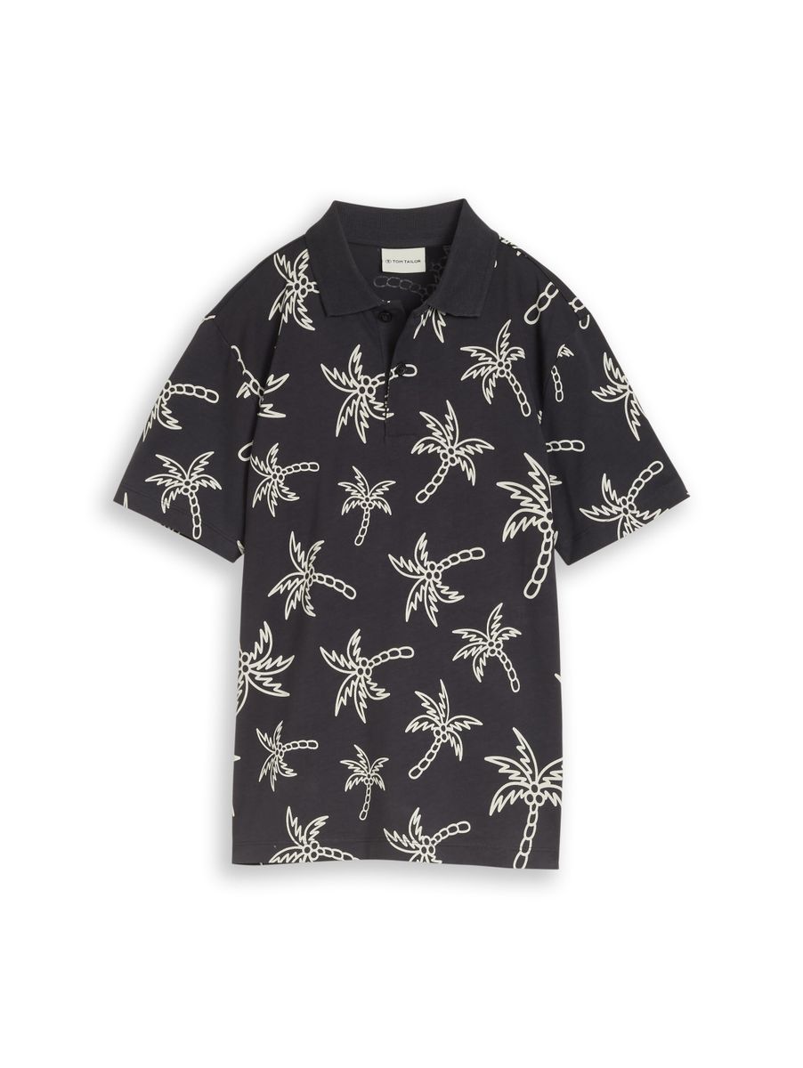 allover printed polo shirt