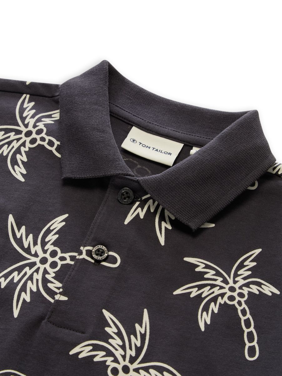 allover printed polo shirt