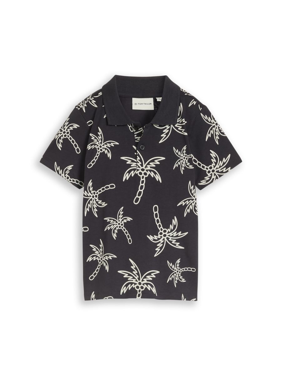 allover printed polo shirt