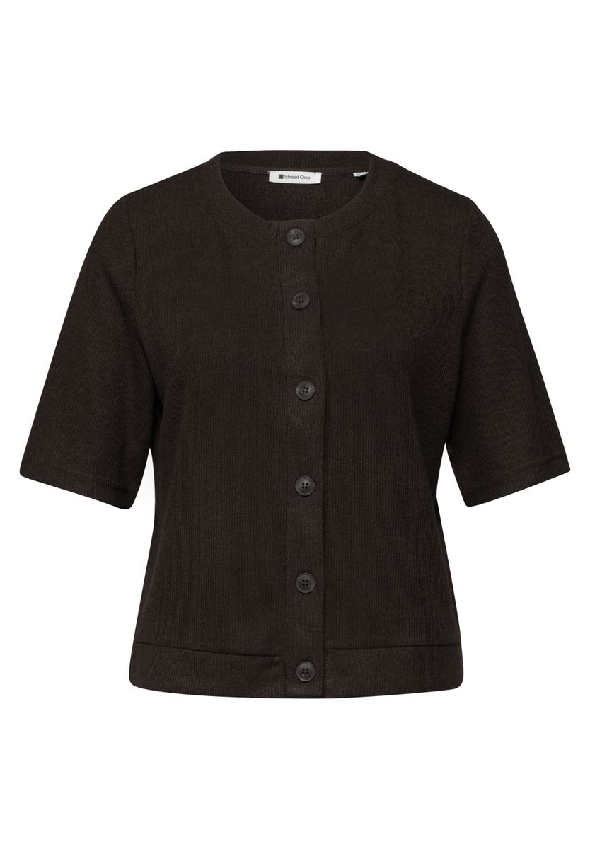 Kurzarm Jacke im Strick-Look