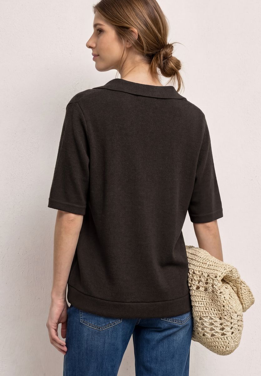 Kurzarm Jacke im Strick-Look