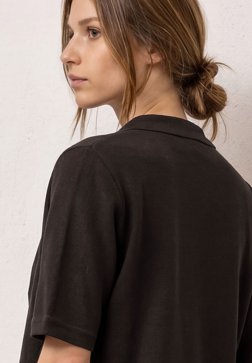 Kurzarm Jacke im Strick-Look