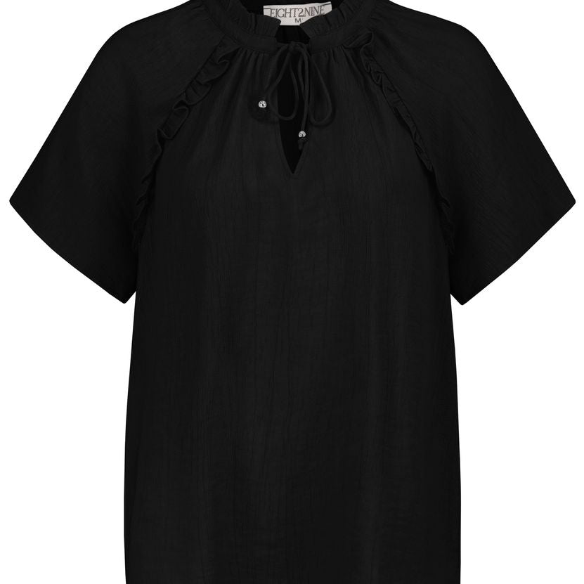 Damen, Bluse kurzarm