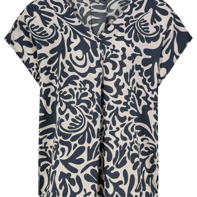Damen, Bluse kurzarm
