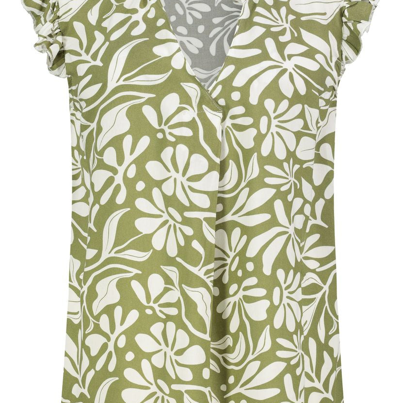 Damen, Bluse kurzarm