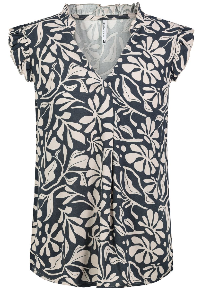 Damen, Bluse kurzarm