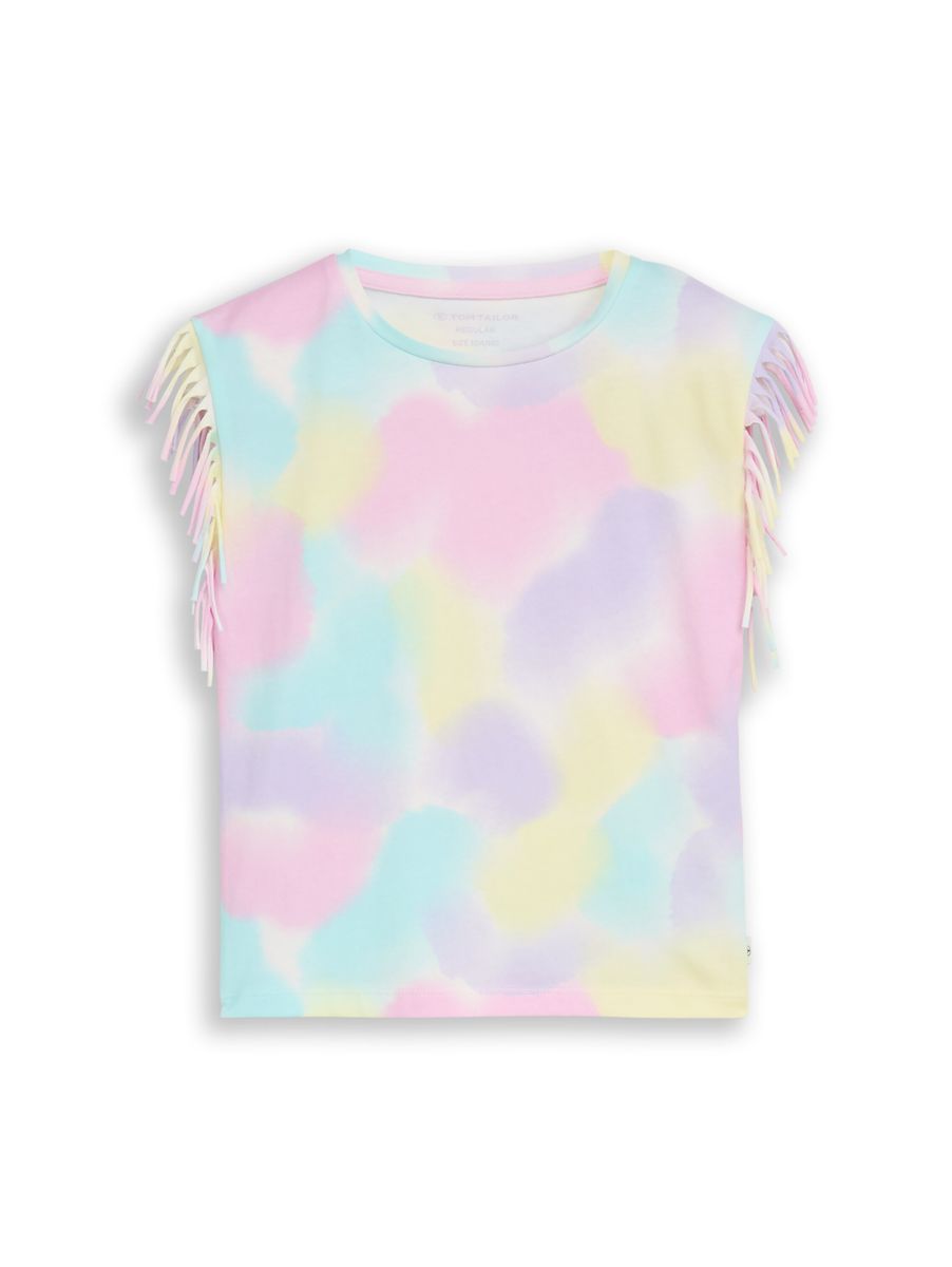 printed fringe T-shirt