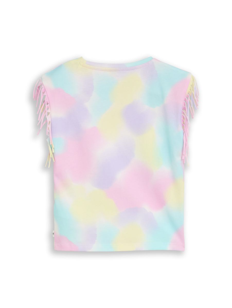 printed fringe T-shirt