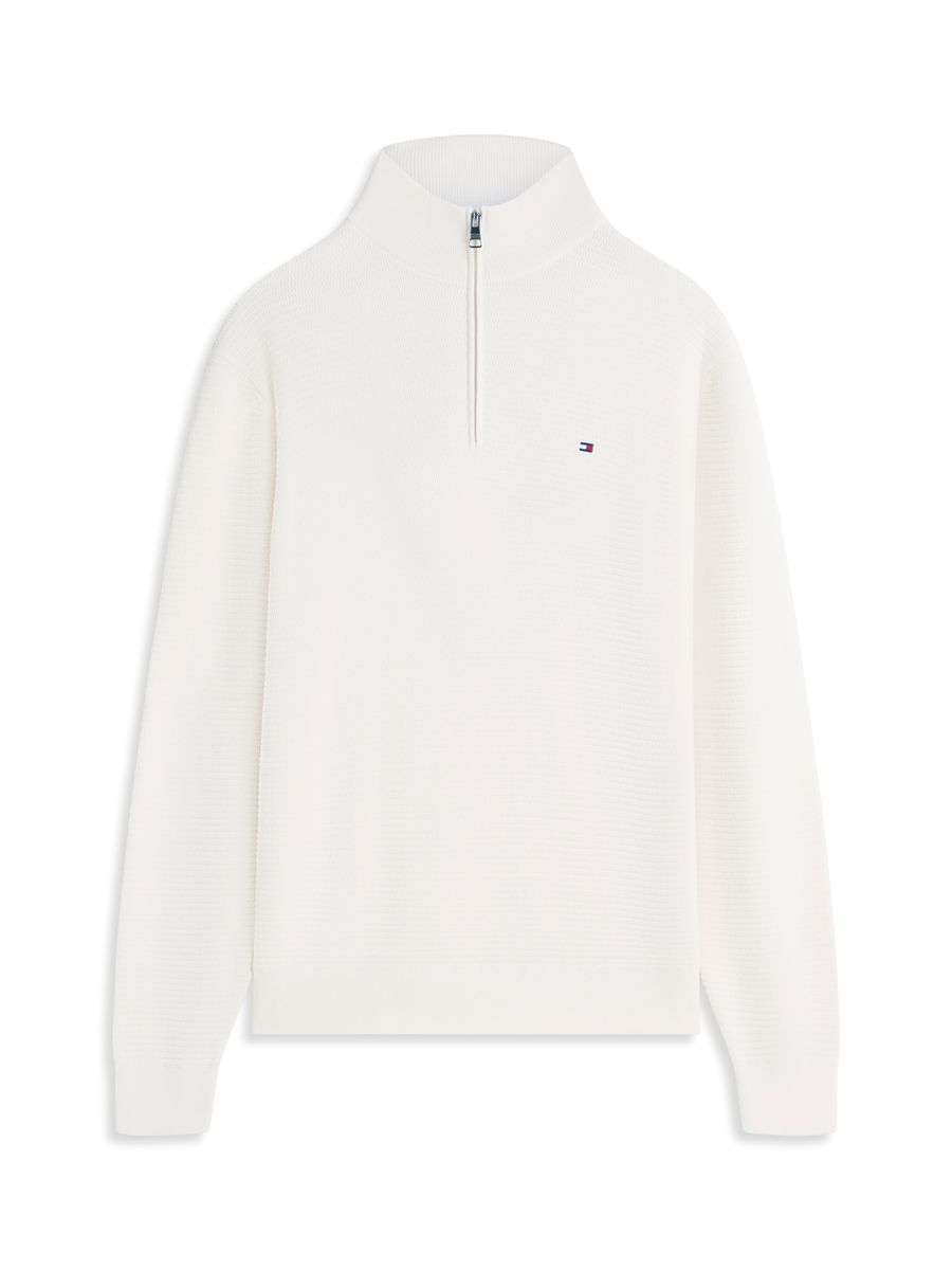 SEASONAL STRUCTURE ZIP MOCK