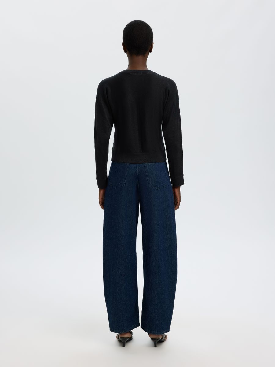SLFJANE LINEN LS BAT KNIT CARDIGAN