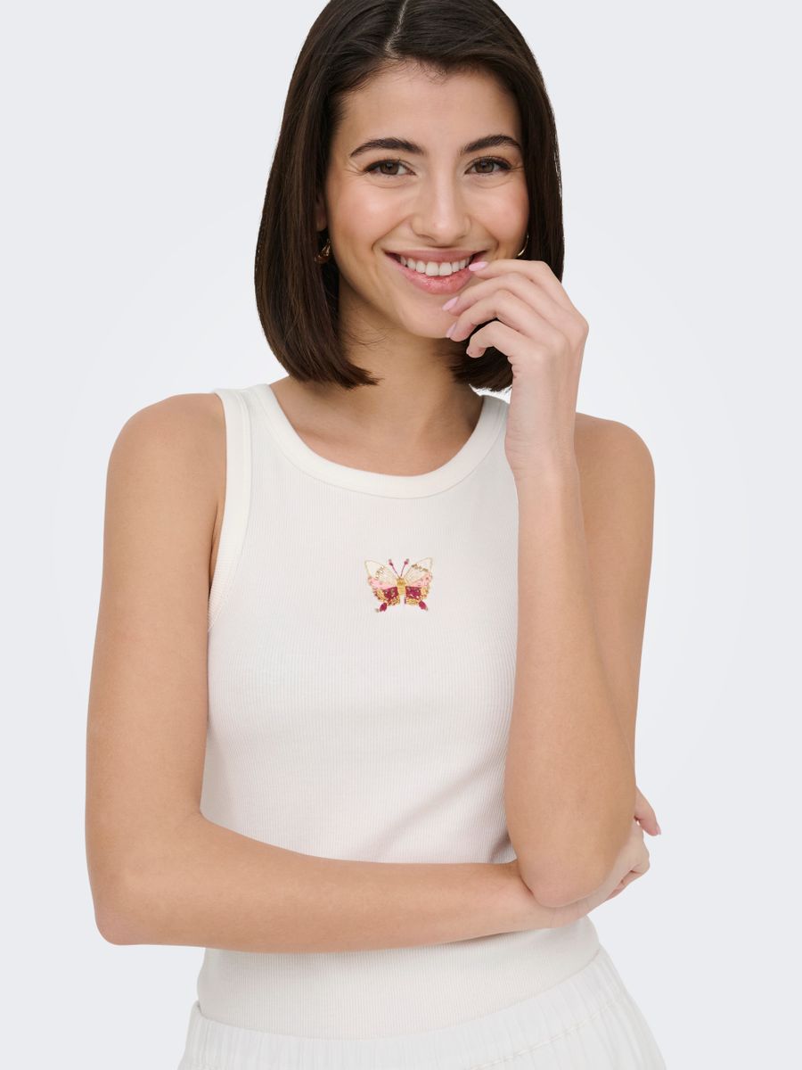 JDYTULLE LIFE EMB TANK TOP JRS
