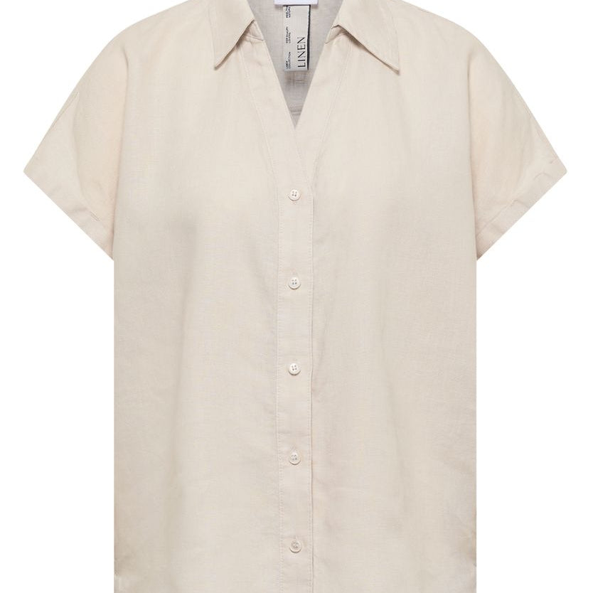 Dropped Shoulder Bluse aus Leinen