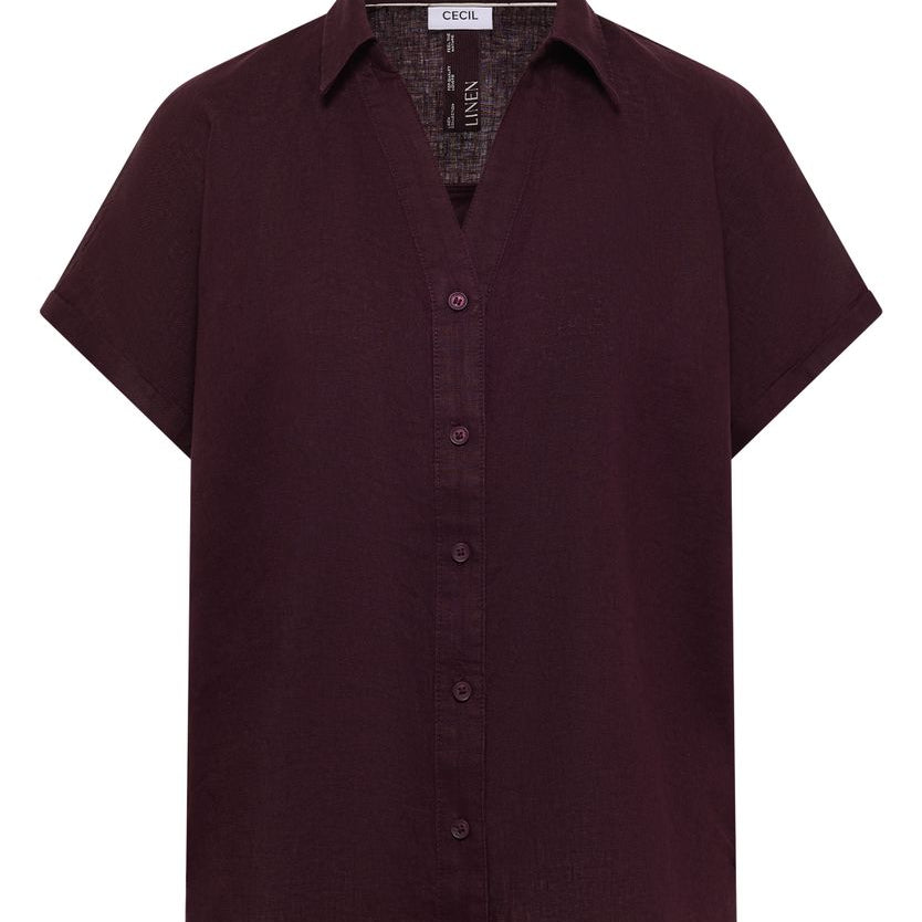 Dropped Shoulder Bluse aus Leinen