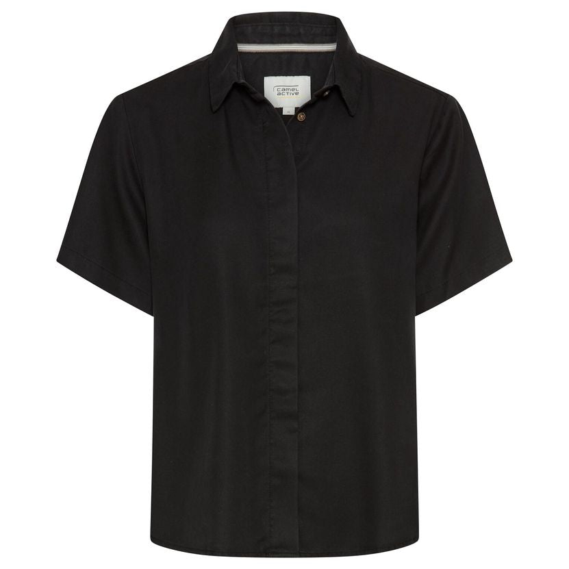 Kurzarm Bluse mit Kentkragen