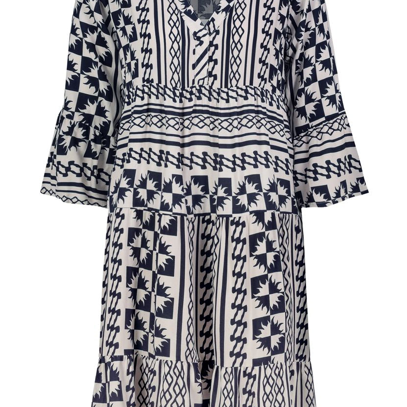 Damen, Kleid kurzarm