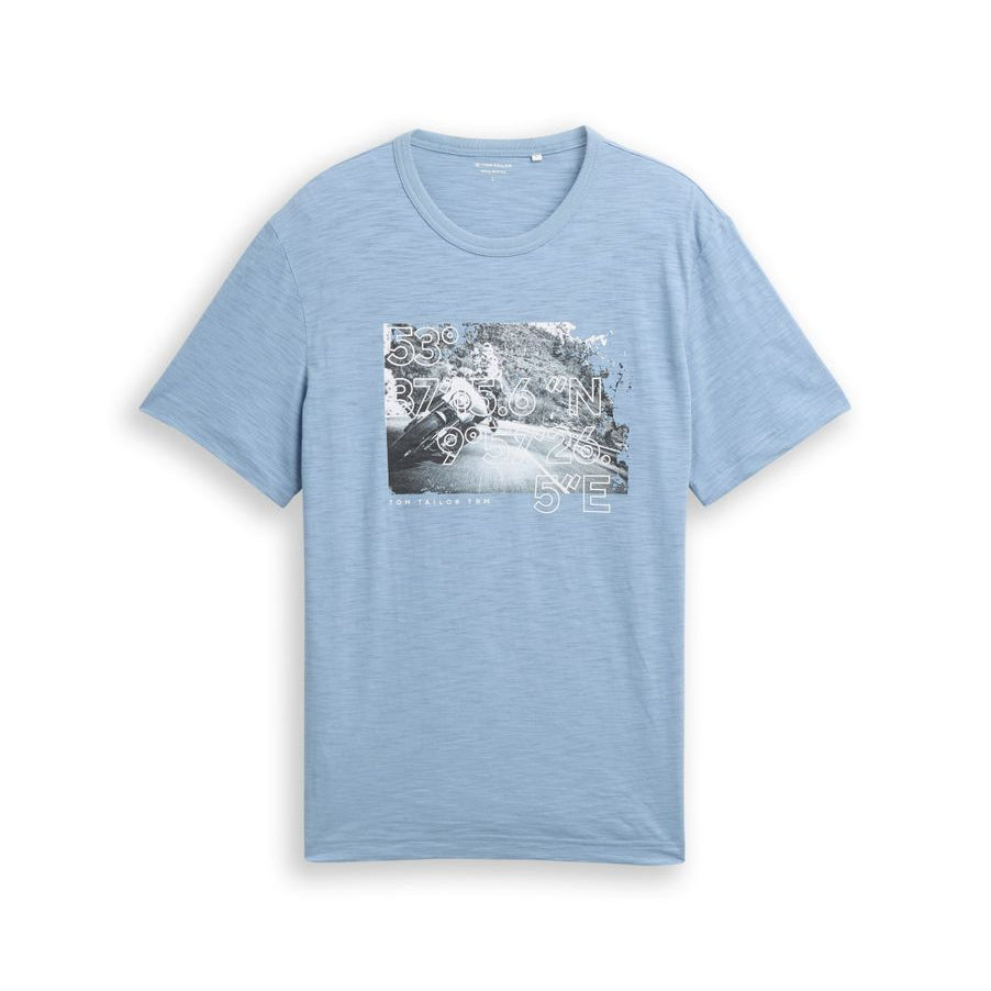 T-Shirt in Melange-Optik mit Fotoprint