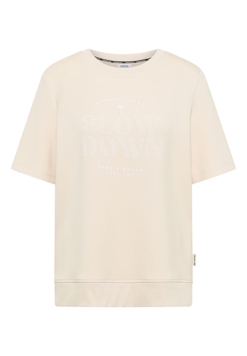 Kurzarm Sweatshirt mit Wording