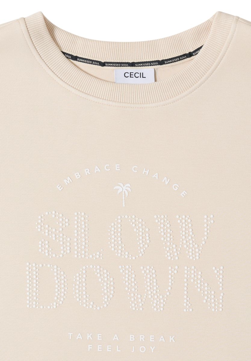 Kurzarm Sweatshirt mit Wording