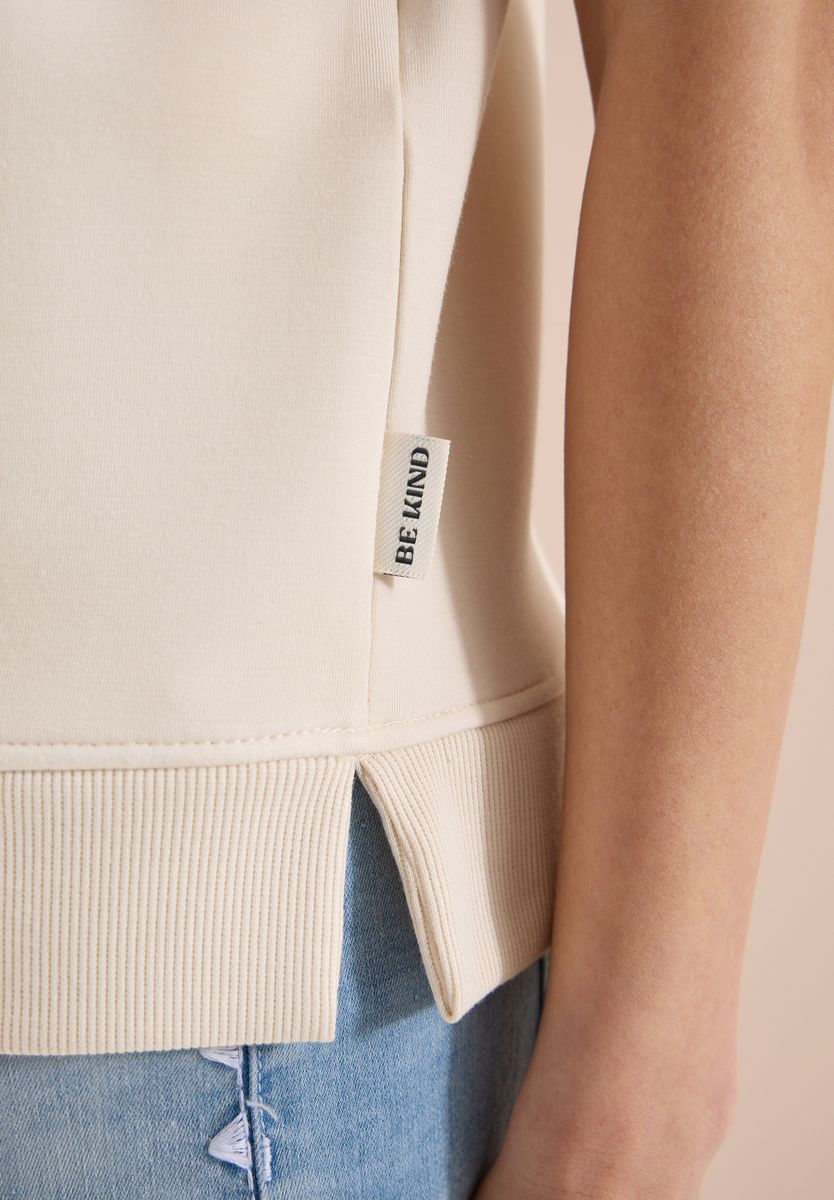 Kurzarm Sweatshirt mit Wording