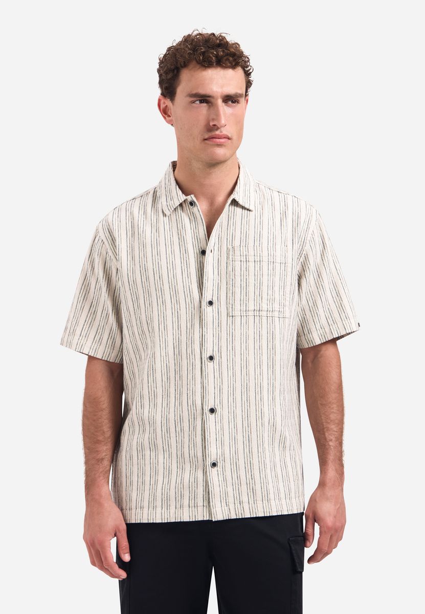 Shirt Short Sleeve Fancy Striped