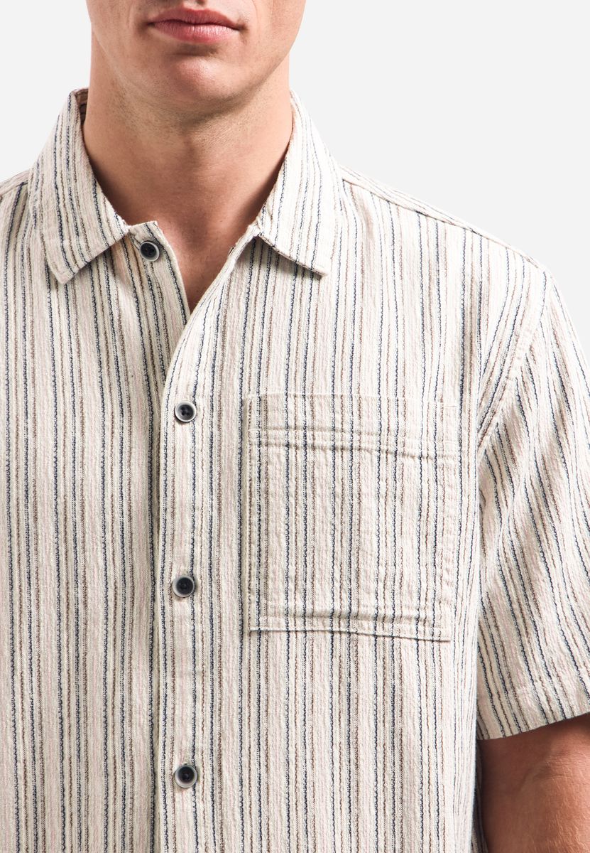 Shirt Short Sleeve Fancy Striped
