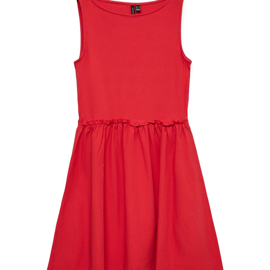 VMTINNA SL BOAT NECK SHORT DRESS JR