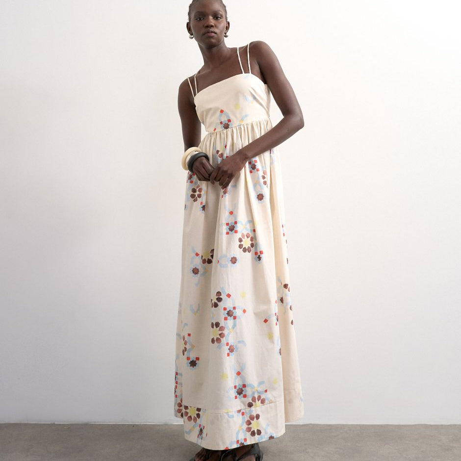 TSMIKA STRAPPY BACK MAXI DRESS WVN